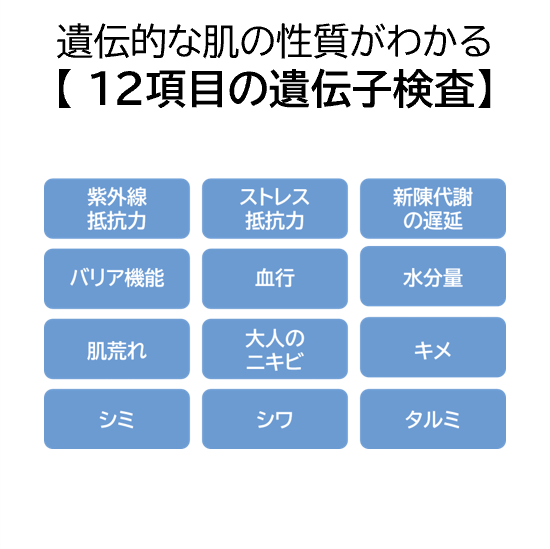12項目の遺伝子検査